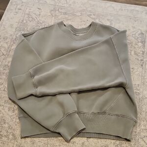 Abercrombie Womens Sage Cropped Sweatshirt